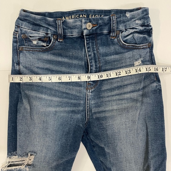 American Eagle Curvy Super Hi-Rose Jegging Medium wash Size 4 - Picture 3 of 10